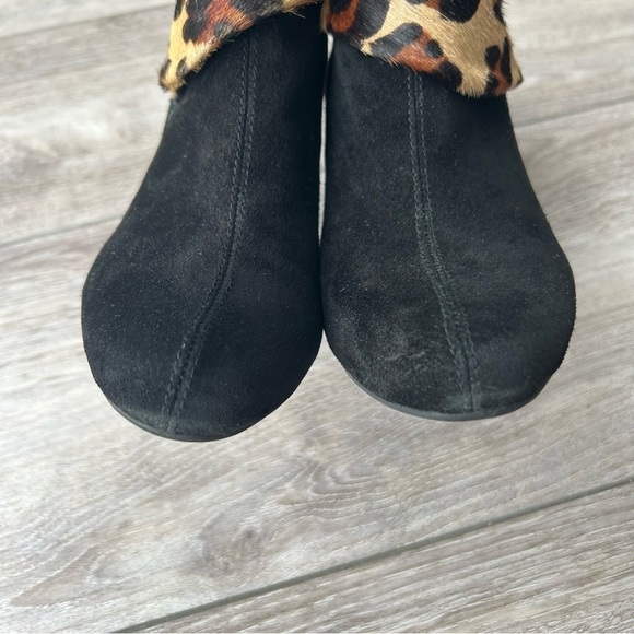 Talbots Leopard Print  Calf Hair High Hill Ankle Boot - Picture 4 of 14